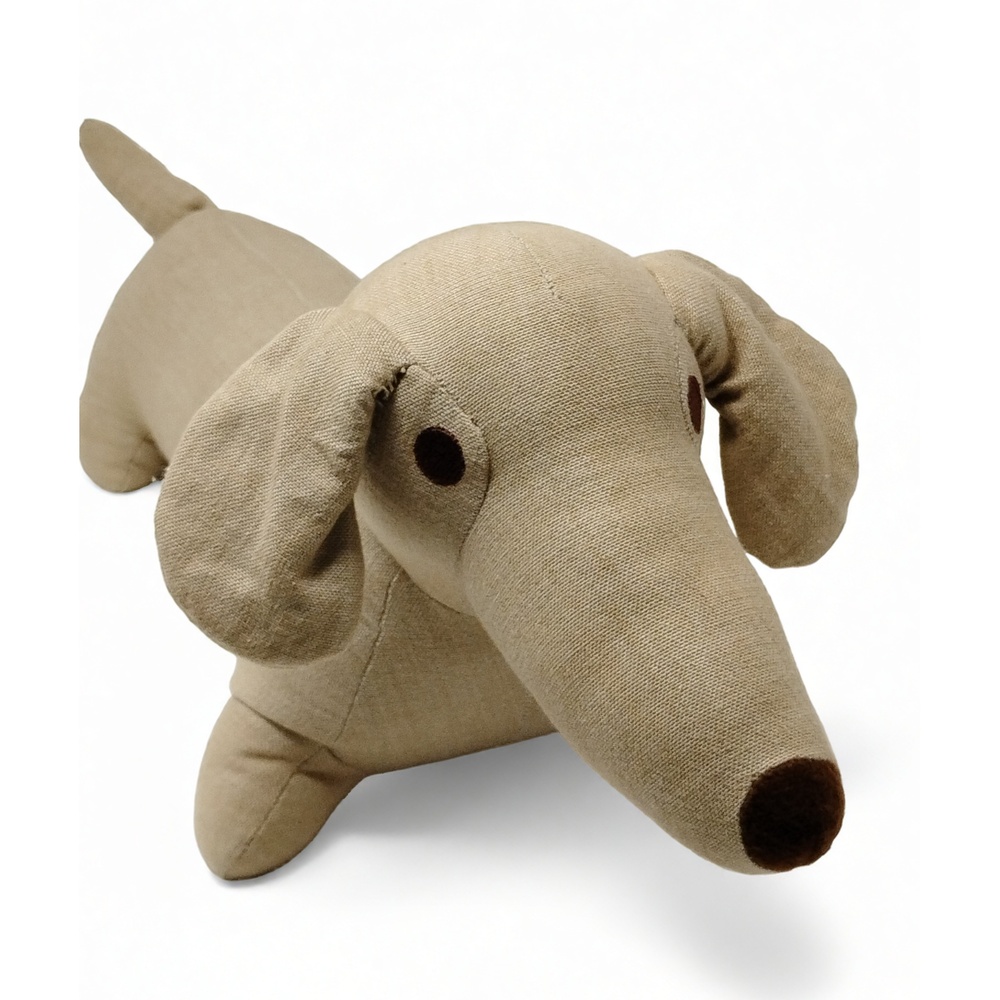 Dachshund Doorstop Weighted Draft Excluder 24.5 Inch Fabric Animal Home Decor